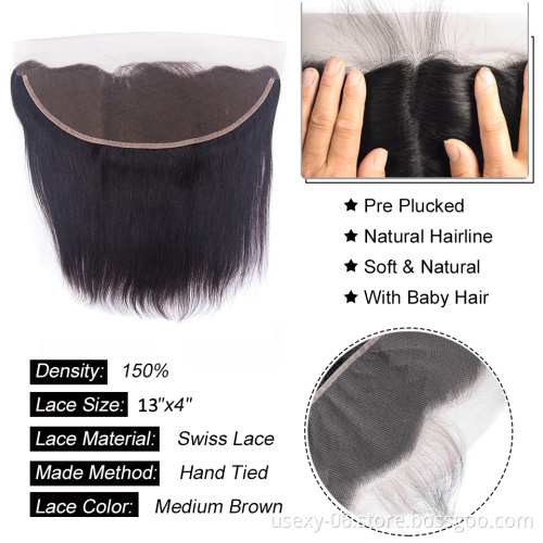 Cheap 13X4 Frontal Lace Closure Peruvian Human Hair